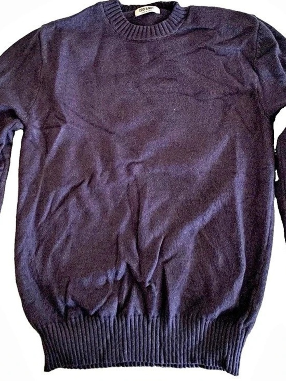 COOFANDY Men’s Navy Blue Crewneck Knit Sweater Pullover Size M Medium